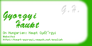 gyorgyi haupt business card